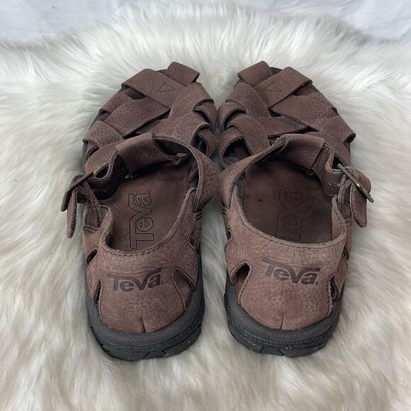 Teva Cross Up Brown Nubuck Fisherman Sandals‎ Sz 11